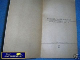 BEZGRZESZNE LATA - K.Makuszyński