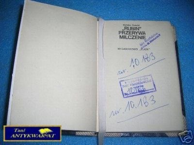 RUBIN; PRZERYWA MILCZENIE - B.Petecki RUBIN; PRZERYWA MILCZENIE - B.Petecki