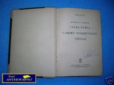 STARA PANNA, GABINET STAROŻYTNOŚCI - Balzac