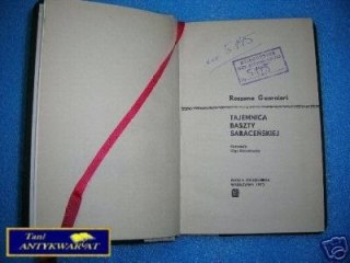 TAJEMNICA BASZTY SARACEŃSKIEJ - R. Guarnieri