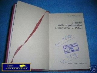 U ŹRÓDEŁ WALK Z PODZIEMIEM REAKCYJNYM W POLSCE