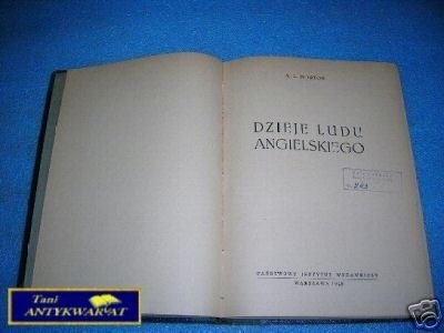 DZIEJE LUDU ANGIELSKIEGO - A.L.Morton