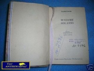 MADAME SOLARIO - Anonimus
