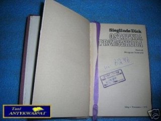 OSTATNIA PRZESZKODA - S.Dick
