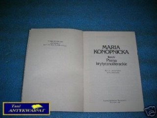 PISMA KRYTYCZNOLITERACKIE T.IV - M.Konopnicka