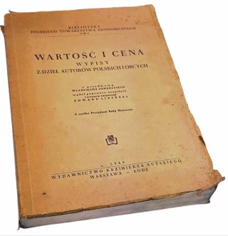 WARTOŚĆ I CENA WYPISY Z DZIEŁ AUTORÓW wyd. 1949 rok