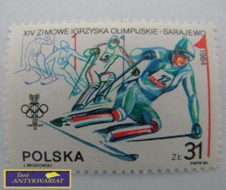 ZNACZEK POCZTOWE ZIMOWE IGRZYSKA OLIMPIJSKIE 1984