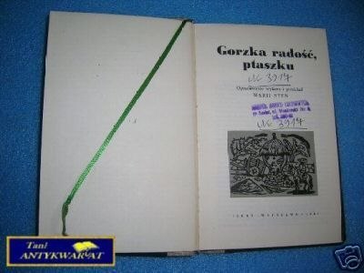 GORZKA RADOŚĆ, PTASZKU - M.Sten