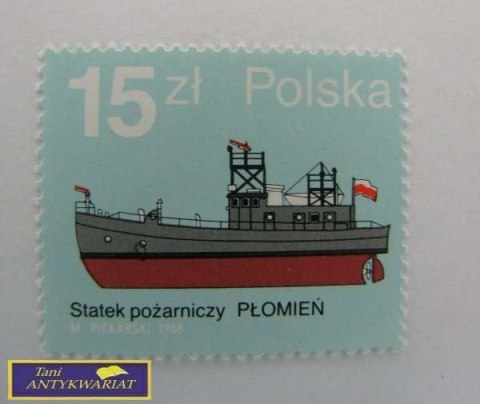 ZNACZEK- STATEK POŻARNICZY PŁOMIEŃ 1988 ZNACZEK- STATEK POŻARNICZY PŁOMIEŃ 1988
