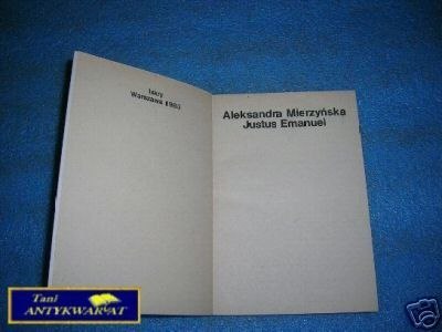 JUSTUS EMANUEL - A.Mierzyńska