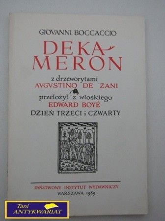 DEKAMERON CZĘŚĆ II Giovanni Boccaccio