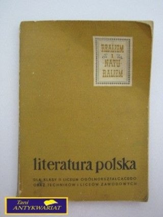 LITERATURA POLSKA DLA KLASY II LICEUM