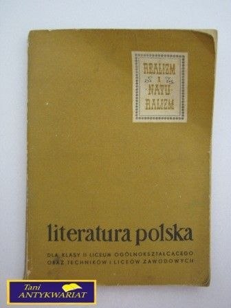 LITERATURA POLSKA DLA KLASY II LICEUM