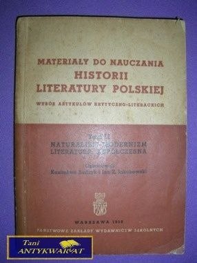 MATERIAŁY DO NAUCZANIA HISTORII LITERATURY... MATERIAŁY DO NAUCZANIA HISTORII LITERATURY...