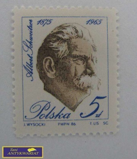 ZNACZEK -ALBERT SCHWEITZER 1986 r.