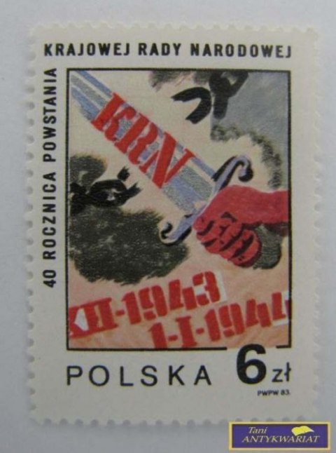 ZNACZEK POCZTOWY 40 ROCZNICA POWSTANIA KNR