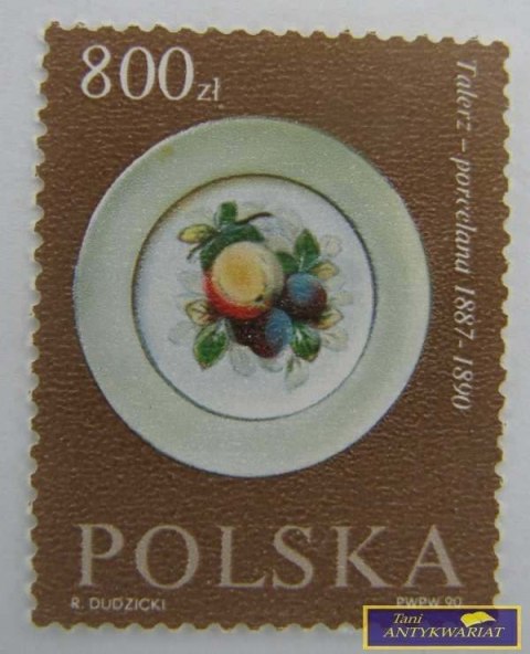 ZNACZEK POCZTOWY TALERZ- PORCELANA 1887-1890