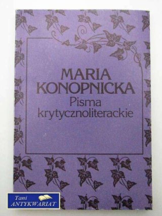 PISMA KRYTYCZNOLITERACKIE
