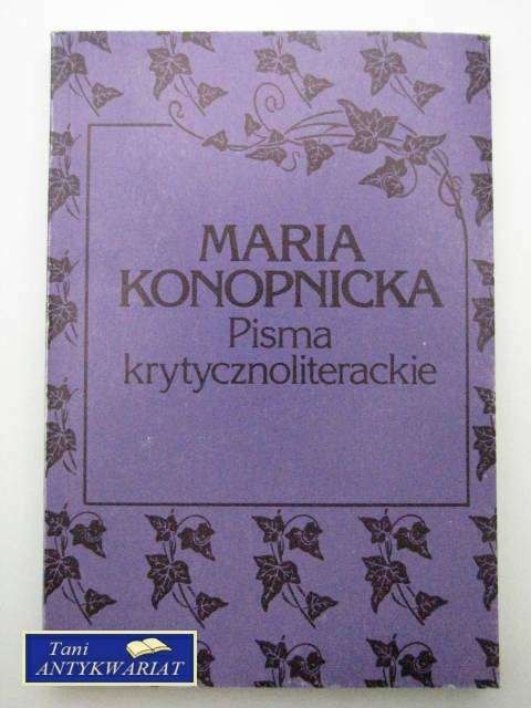 PISMA KRYTYCZNOLITERACKIE