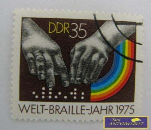ZNACZEK POCZTOWY - Welt-Braille-Jahr 1975