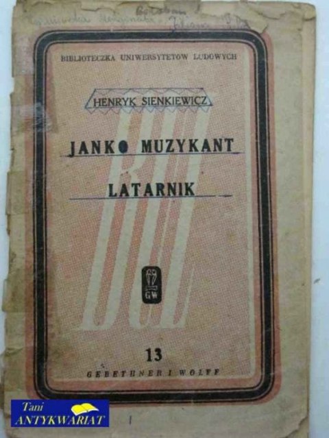 JANKO MUZYKANT, LATARNIK