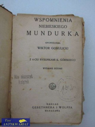WSPOMNIENIA NIEBIESKIEGO MUNDURKA