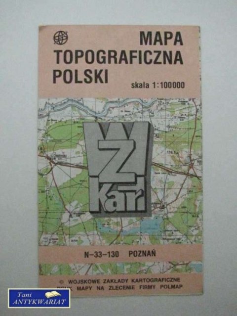 MAPA TOPOGRAFICZNA POLSKI POZNAŃ