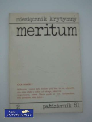 Miesięcznik krytyczny meritum