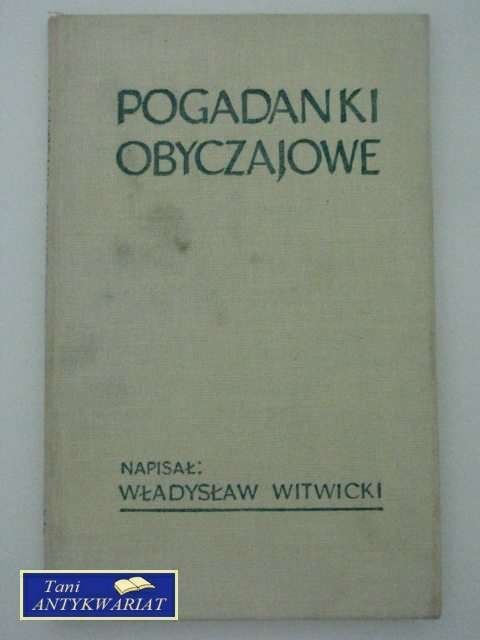 POGADANKI OBYCZAJOWE