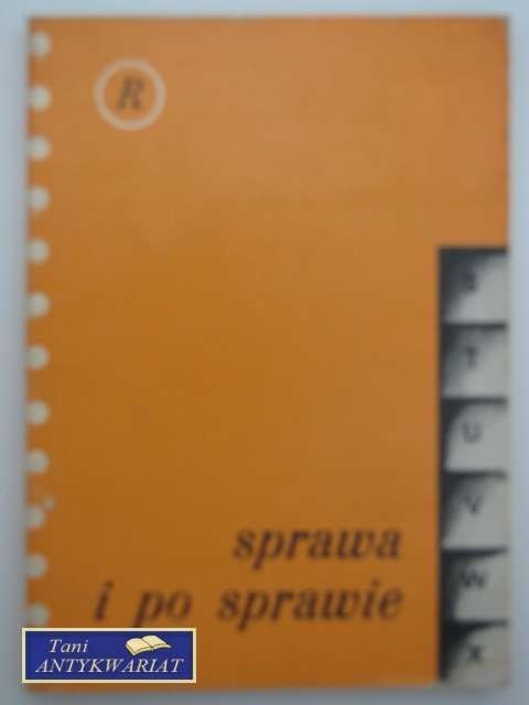 SPRAWA I PO SPRAWIE