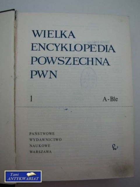 WIELKA ENCYKLOPEDIA POWSZECHNA PWN 1