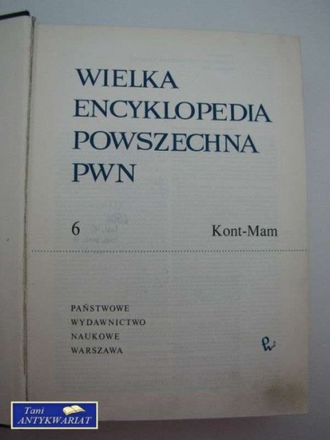 WIELKA ENCYKLOPEDIA POWSZECHNA PWN 6