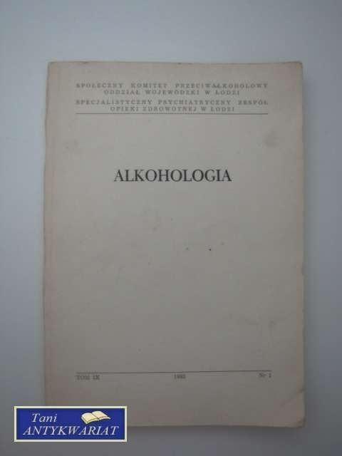 ALKOHOLOGIA tom IX nr 1
