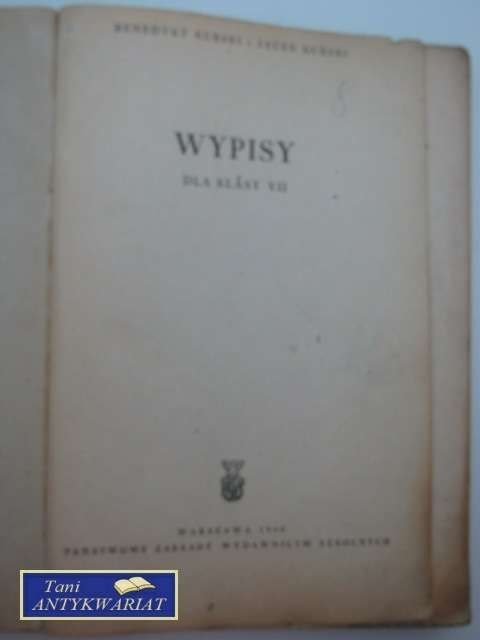 WYPISY DLA KLASY VII