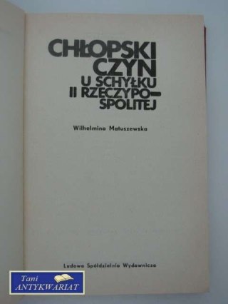 CHŁOPSKI CZYN U SCHYŁKU II RZECZYPOSPOLITEJ