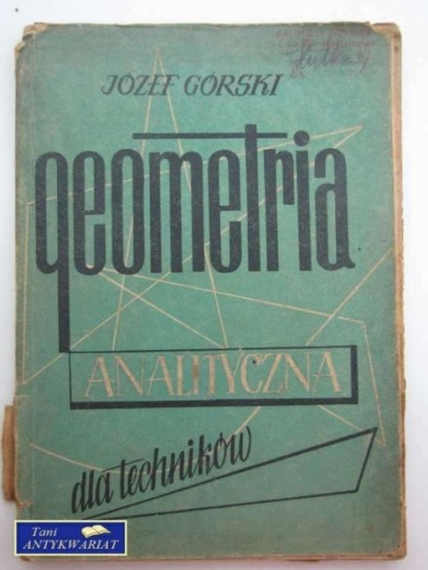 GEOMETRIA ANALITYCZNA DLA TECHNIKÓW