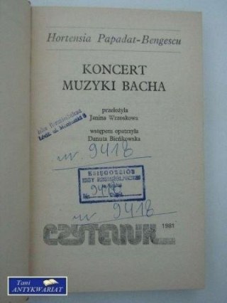 KONCERT MUZYKI BACHA