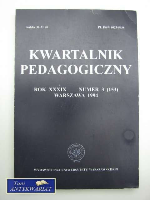KWARTALNIK PEDAGOGICZNY ROK XXXIX NR3