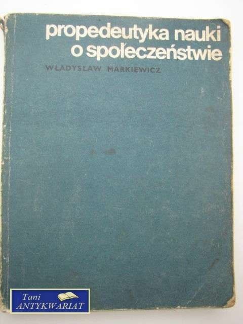 PROPEDEUTYKA NAUKI O SPOŁECZEŃSTWIE