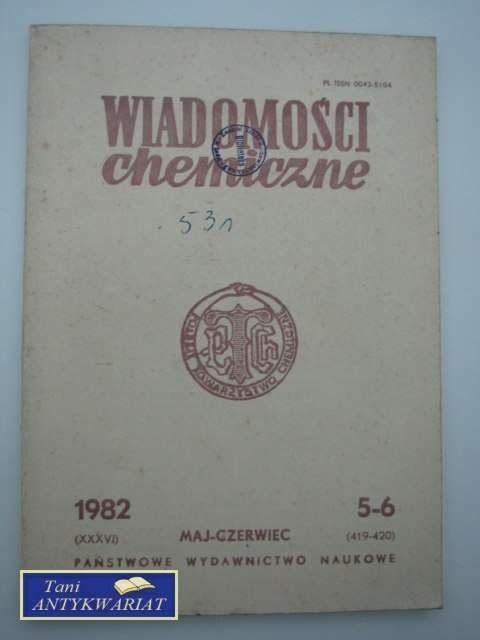 WIADOMOŚCI CHEMICZNE 1982 MAJ-CZERWIEC 5-6