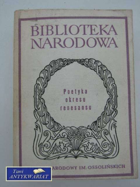 POETYKA OKRESU RENESANSU