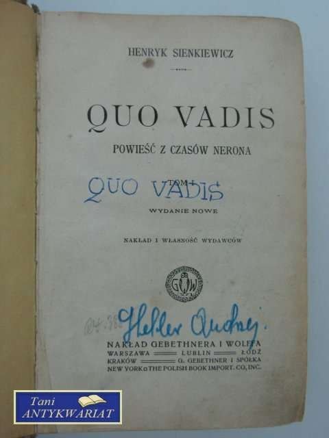 QUO VADIS t. I