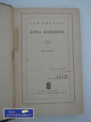ANNA KARENINA TOM VI