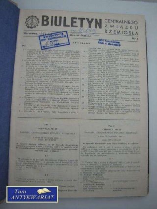 BIULETYN CENTRALNEGO ZWIĄZKU RZEMIOSŁA