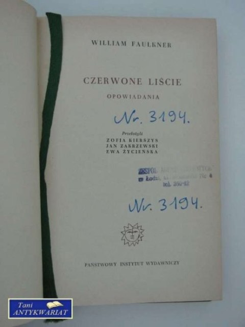 CZERWONE LIŚCIE - OPOWIADANIA