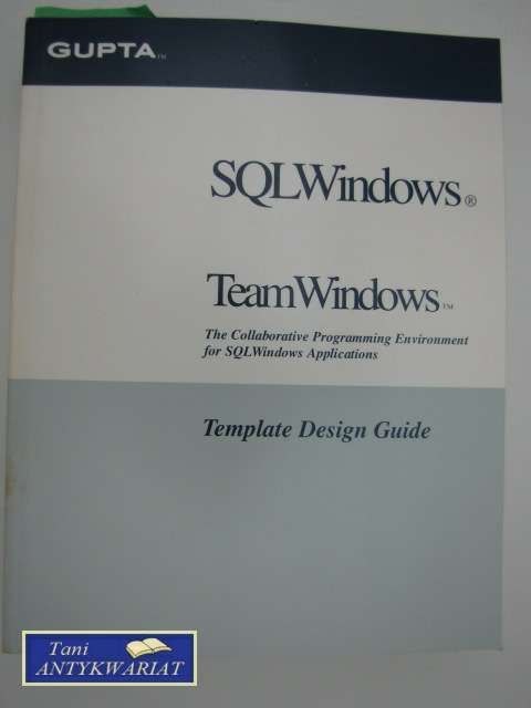 TEAM WINDOWS TEMPLATE DESIGN GUIDE
