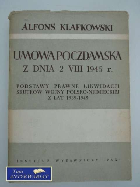 UMOWA POCZDAMSKA Z DNIA 2 VIII 1945 R.