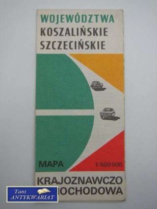 MAPA SAMOCHODOWA WOJEWÓDZTWA KOSZALIŃSKIE SZCZECIŃSKIE