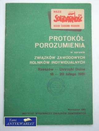 PROTOKÓŁ POROZUMIENIA W SPRAWIE ZWIĄZKÓW ZAWODOWYCH