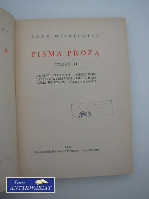 DZIEŁA TOM VI PISMA PROZĄ CZĘŚĆ 2